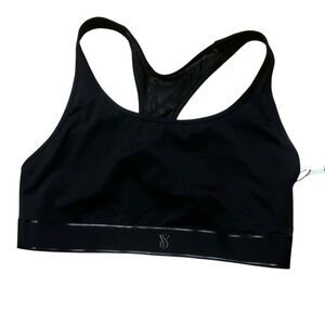 NWT Victoria’s Secret PINK Black Unlined Sports Bra Medium
